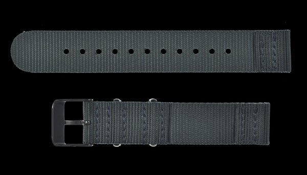 selv kondensator Rend 2 Piece 18mm Grey NATO Military Watch Strap in Ballistic Nylon with St –  Military Watch Company (MWC)