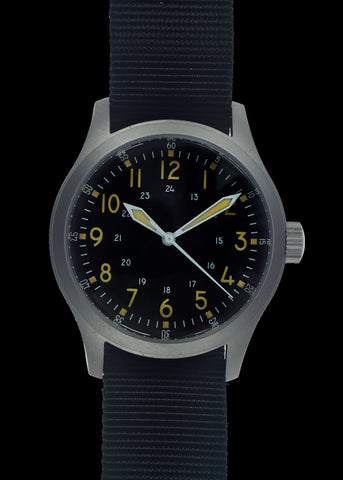 Classic 1970s - MIL-W-46374 Pattern Military Watch on a Black Military Webbing Strap