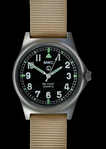 MWC G10 LM Non Date Stainless Steel Military Watch (Desert Strap)