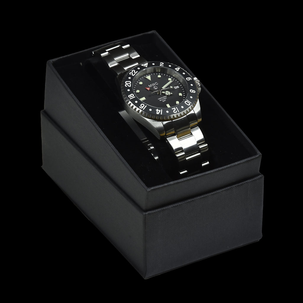 MWC GMT (Dual Time Zone) Stainless Steel Military Watch with Sapphire
