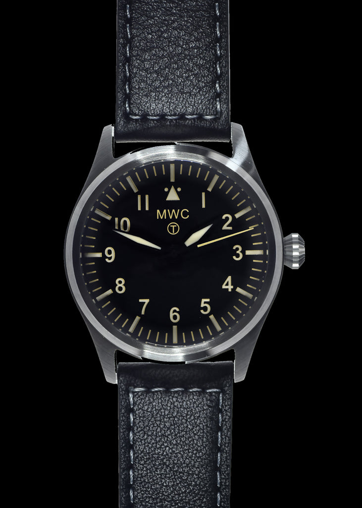 MWC Classic 40mm Stainless Steel Aviator Watch with Hybrid Movement and 100m/330ft Water Resistance