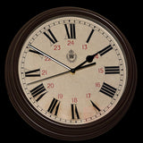 RAF 1943 Pattern Replica 12/24 Wall Clock with Silent Quartz Movement and Sweep Second Hand(Size 12